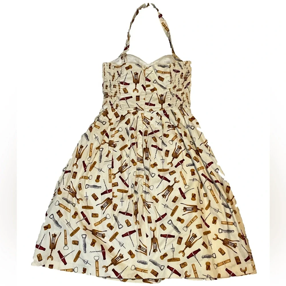 ModCloth Fervour in vinos veritas wine Woman’s Halter Dress Small - Picture 2 of 6